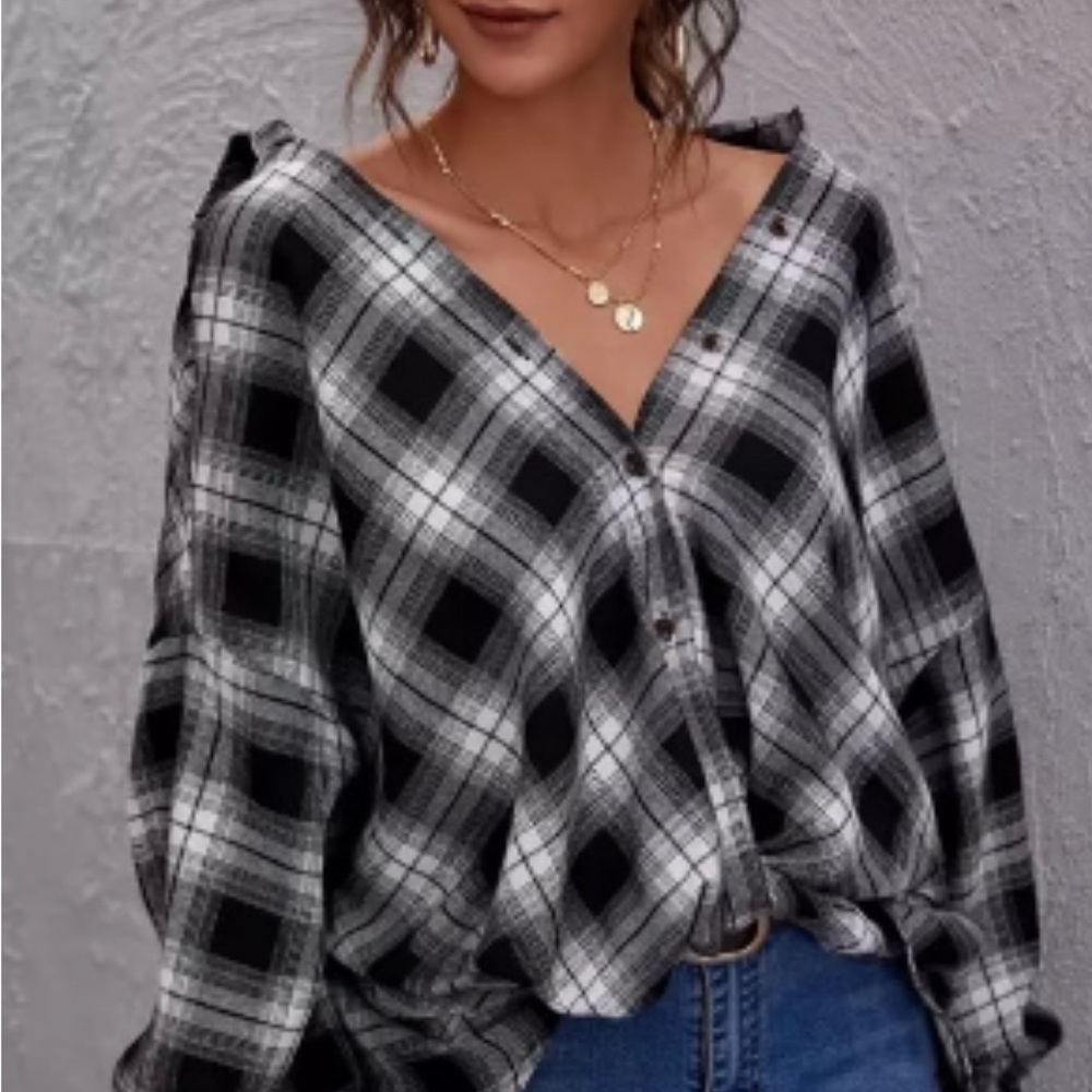 Plaid Flannel Button Down Shirt